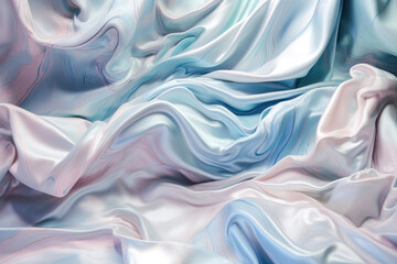 White and blue gossamer fabric. AI generated