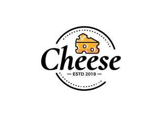 Cheese and bakery logo design. Premium cheese shop logo vector