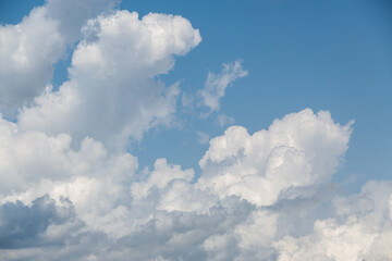 ciel bleu avec cumulus blanc