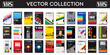VHS vector collection. Pack of abstract covers from 70s, 80s and 90s. Vintage set of isolated graphics. Retro designs for posters, textiles  and apparel. Analog technology. 