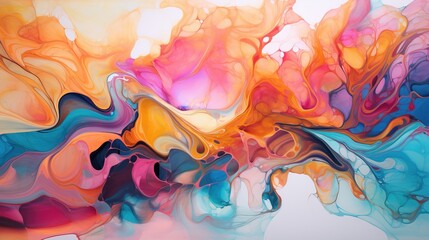 Watercolor Art made with Tons of Different Colors, Wallpaper 5K. Generative AI.