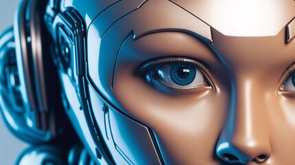 Robot eyes, future technology, blue eye cyber security concept background, abstract hi speed digital internet.motion move blur. pixel eyeball. vector
