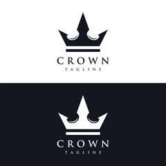 Wall Mural - vintage golden royal crown logo template design with elegant and luxury geometric creative idea.logo