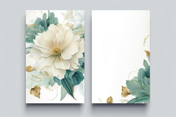 Sticker - Versatile Floral Card: Perfect for Wedding Invitations, Business Correspondence, Thank You Notes, and RSVPs