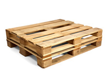 Wooden Pallet Isolated On Transparent Or White Background, Png
