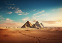 The Great Pyramids Of Giza Isolated