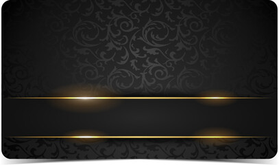 premium vip card. black and gold luxury vip business card design template.