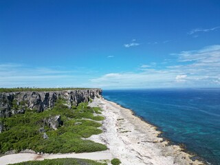 Spectacular View of the Bluff, Cayman Brac a paradise within the Cayman Islands sister island to Grand Cayman in the Caribbean surrounded by sea a British oversea territory for tranquility relaxation