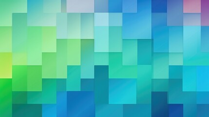 Geometric background, blue and green color, AI generated Image