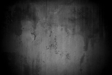 Old wall texture cement dark black gray background abstract grey color design are light with white gradient background.