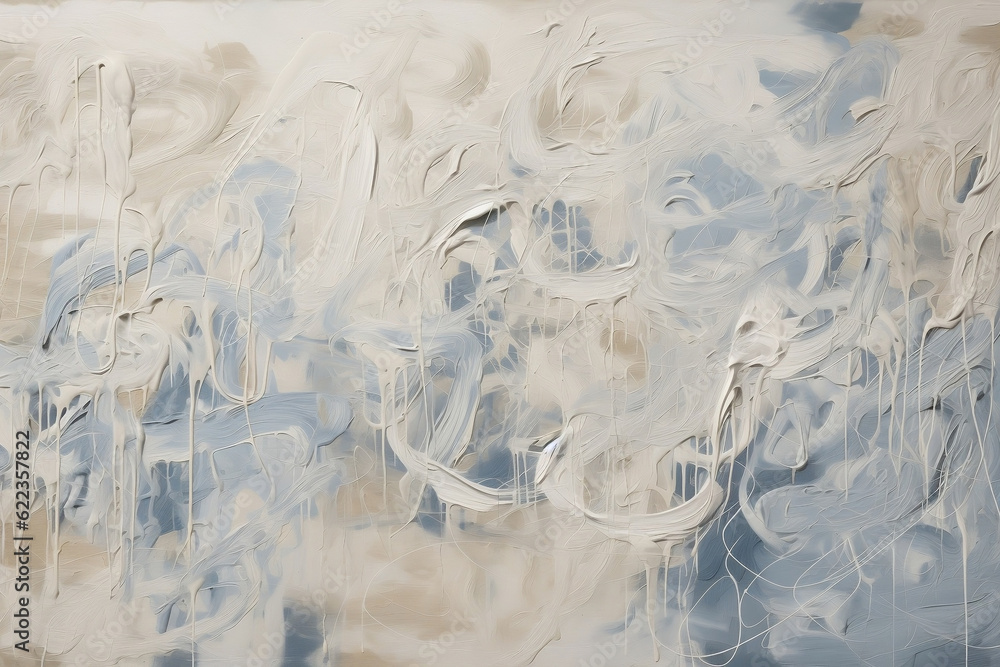 Abstract white and natural blue color oil paint texture background ...