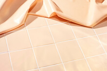 Background Pink Peach Tiles Material