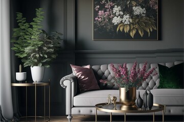 Sticker - AI generated illustration of a luxurious interior design