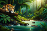 Fototapeta  - Jaguar in the jungle