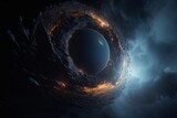 Black hole swallowing the earth, Generative AI