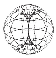 Wall Mural - wormhole wireframe vector. abstract tunnel