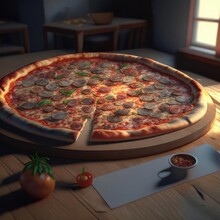 Pizza. Image Created By AI
