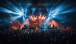 © JKLoma - An electrifying concert scene captured from the perspective of the audience, showcasing a packed medium - sized venue with a stage illuminated by bright lights.