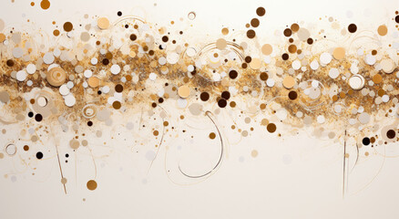 Wall Mural - Sparkling Confetti Wallpaper, Festive Backdrop for New Years Eve, Golden Glitter  - Generative Ai