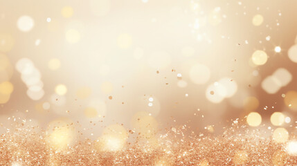 Wall Mural - Gold sparkles on soft beige background