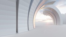 Futuristic Architecture Background 3d Render