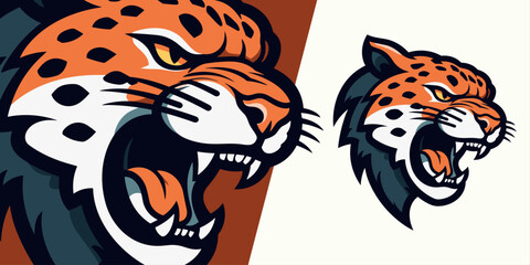 Wall Mural - Bold and Fierce: Modern Jaguar Mascot Logo Design for Team Spirit and T-Shirt Printing