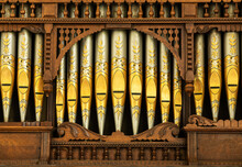 Ornamental Church Organ Pipes
