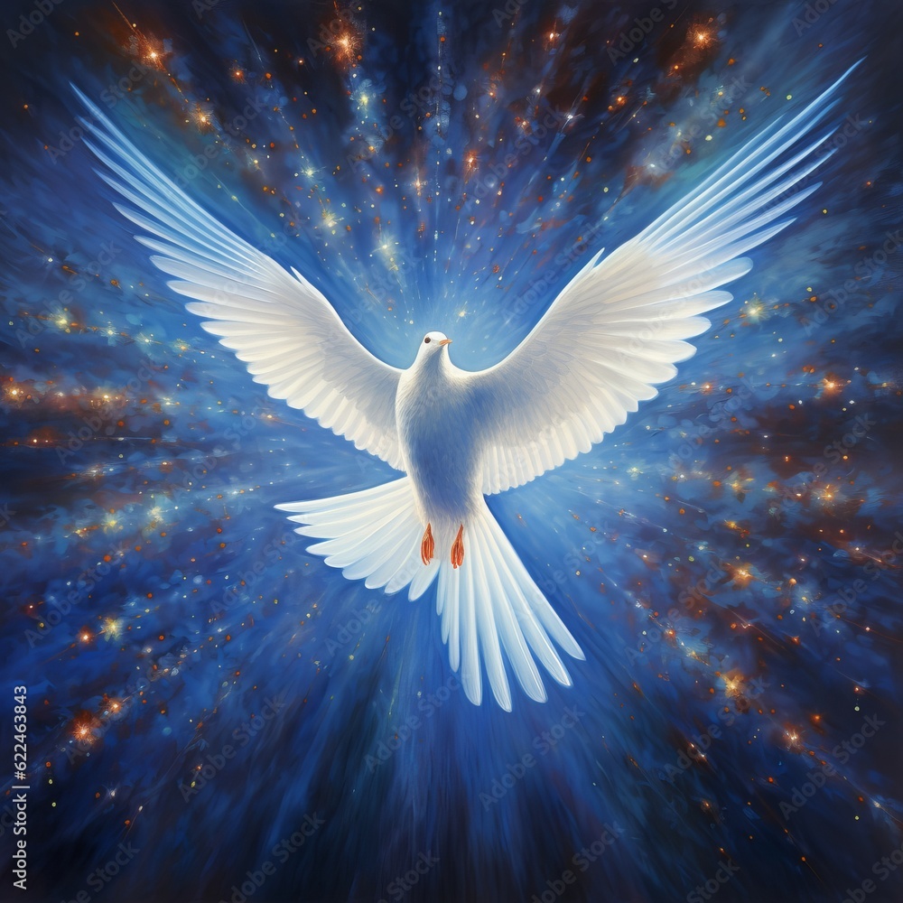 The Holy Spirit Dove Representation Stock Illustration | Adobe Stock