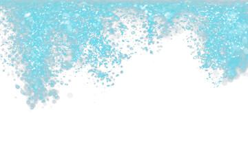 Wall Mural - Explosion metallic blue glitter sparkle. sky Glitter powder spark blink celebrate, blur foil explode in air, fly throw blue glitters particle. Black background isolated, selective focus Blur bokeh