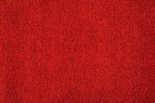Soft Red Carpet As Background, Top View