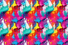 Splash Paint Colors Seamless Pattern