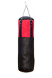 © Pannarai - Black and red Punching bag or sandbag hanging for boxing isolated on white background included clipping path.