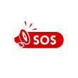 SOS icon design logo template illustration