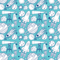 Wall Mural - astronomy objects and icons vector set