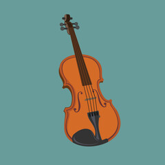 violin vector illustration musical instrument design