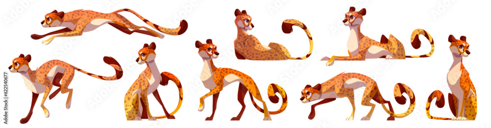 cheetah running cartoon drawing