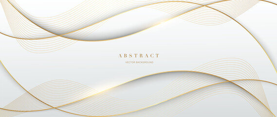 Abstract vibrant gradient line background vector. Luxury style wallpaper with line distortion, wave line, gold. Modern wallpaper design for backdrop, website, business, technology, presentation.