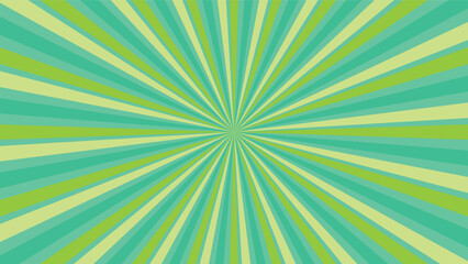 Wall Mural - abstract sunburst green pattern background for modern graphic design element. shining ray cartoon with colorful for website banner wallpaper and poster card decoration