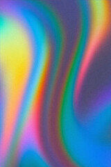 Wall Mural -  Abstract grainy fluid rainbow gradient background with digital noise texture