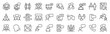© SkyLine - Set of outline icons related conversation, chat, talking, speaking. Linear icon collection. Editable stroke. Vector illustration