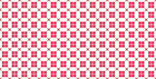 Seamless Repeating Pattern Of Boxes And Crosses Plaid Red/pink And White Background Wallpaper