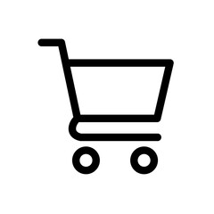 Wall Mural - shopping cart icon line editable stroke vector illustration eps 10