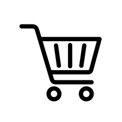 Wall Mural - shopping cart icon line editable stroke vector illustration eps 10