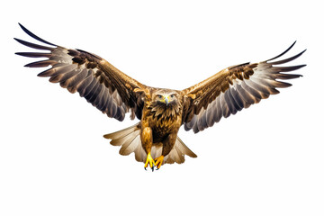 Poster - Large bird of prey flying through the air with its wings wide open. Generative AI.