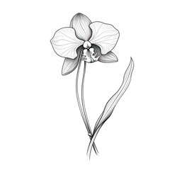 Wall Mural - background Orchid flower ai generated