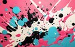 Abstract pop art color paint splash pattern background generative ai
