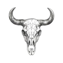 Western Longhorn Skull Horn Ai Generated