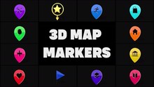 3D Map Markers Is A Useful And Colorful Animated Infographics Pack With A Markers. Full HD Resolution And Alpha Channel
