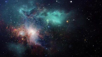 Wall Mural - fly around the nebula in the great universe.