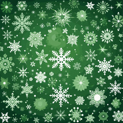 Wall Mural - Variety of snowflakes Christmas background vector